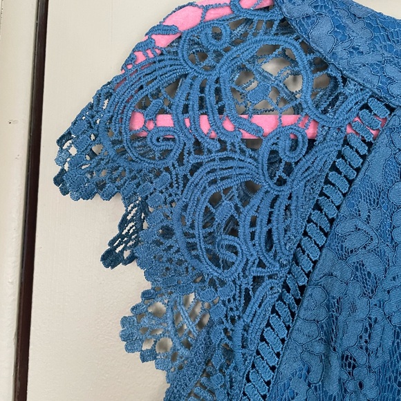 Altar'd State Blue Lace Dress Sz S - Picture 4 of 8